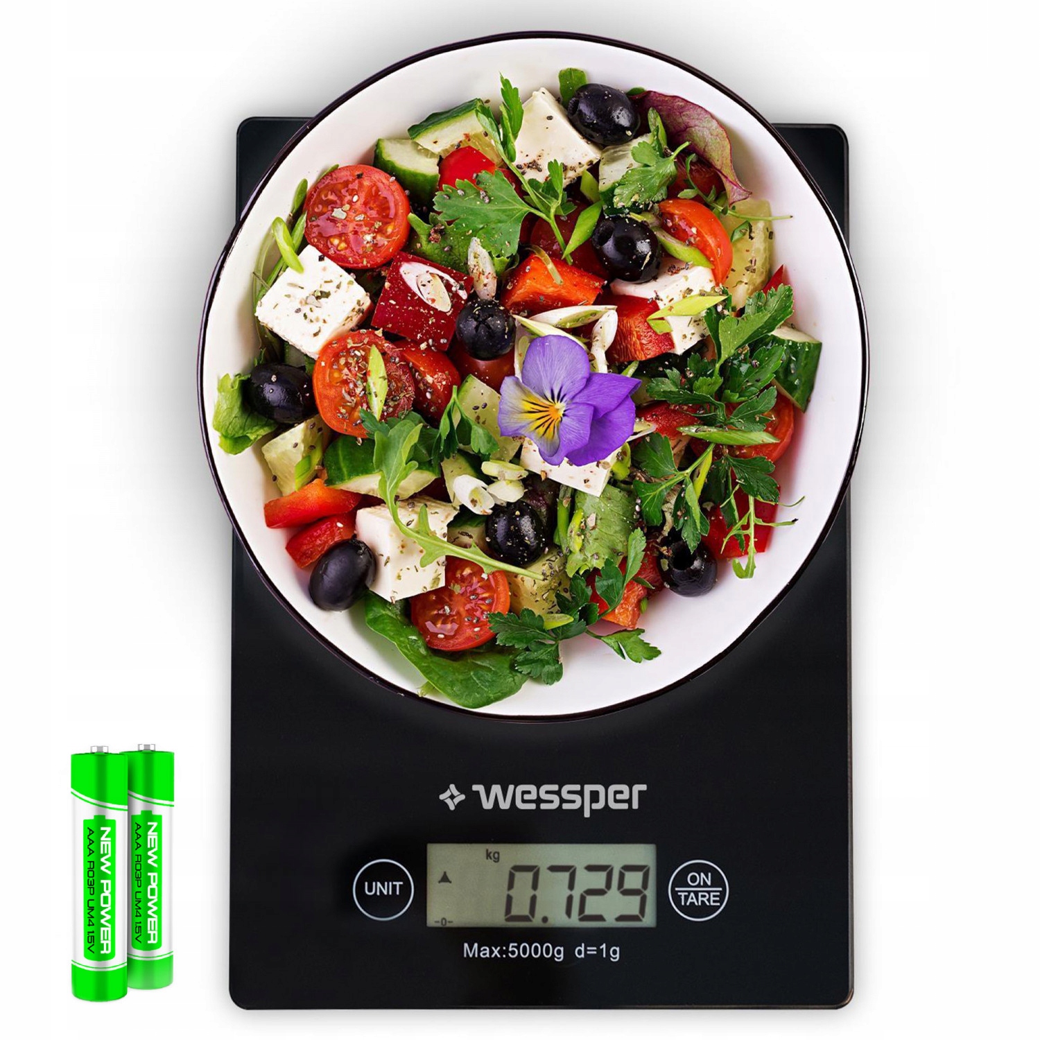 Kuchynská váha Wessper ScaleMax čierna 5 kg